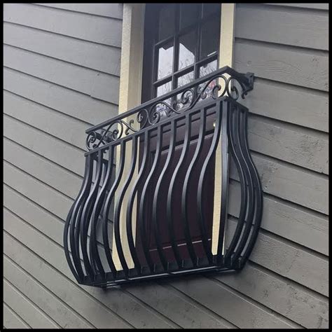 faux balcony hooks and lattice.